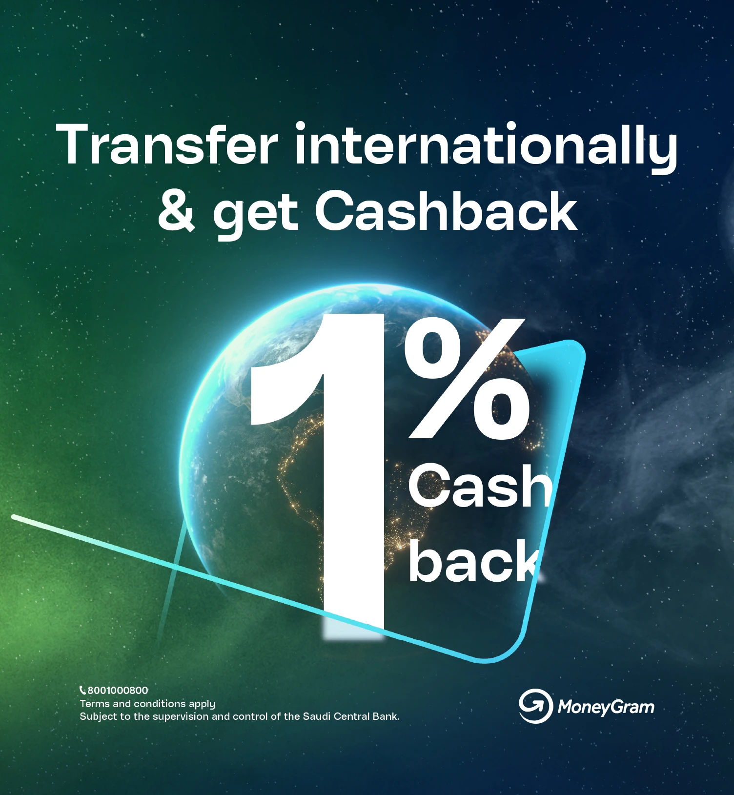 1% CASHBACK ON YOUR INTERNATIONAL TRANSFER